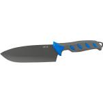 Buck Hookset 6" Saltwater Cleaver Knife - 6.35" Titanium Coated Blade, Blue and Grey Reinforced Handle